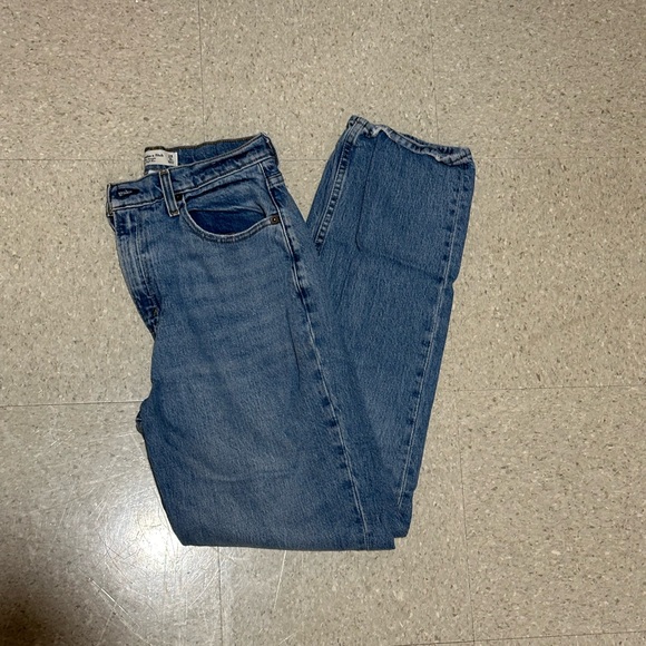 Abercrombie & Fitch Blue Straight Leg Jeans - Picture 3 of 4
